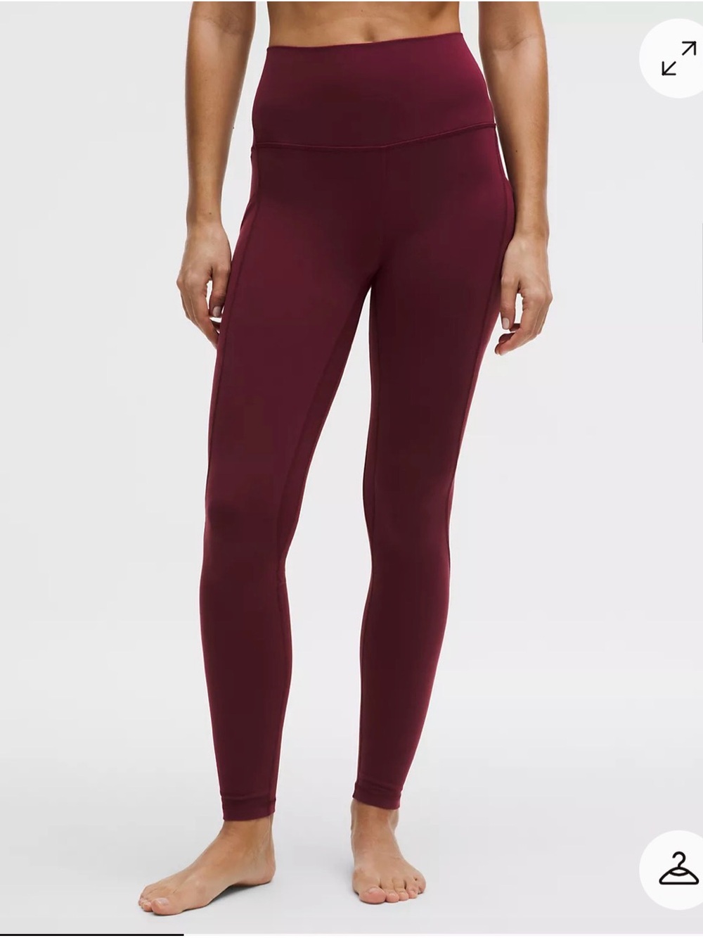 NWOT lululemon Align High-Rise Burgundy Leggings w/pockets Size 4